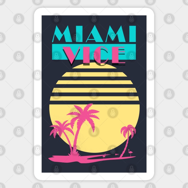 Miami Vice - Vintage Magnet by NorthWestDesigns